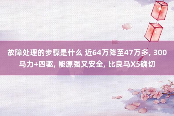 故障处理的步骤是什么 近64万降至47万多, 300马力+四驱, 能源强又安全, 比良马X5确切