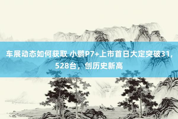 车展动态如何获取 小鹏P7+上市首日大定突破31,528台，创历史新高