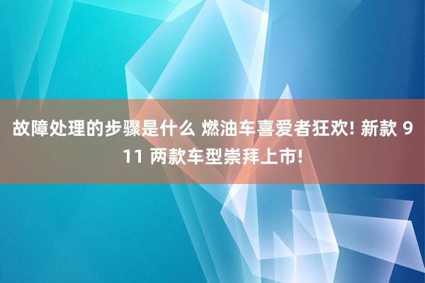 故障处理的步骤是什么 燃油车喜爱者狂欢! 新款 911 两款车型崇拜上市!