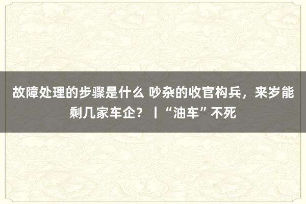 故障处理的步骤是什么 吵杂的收官构兵，来岁能剩几家车企？丨“油车”不死