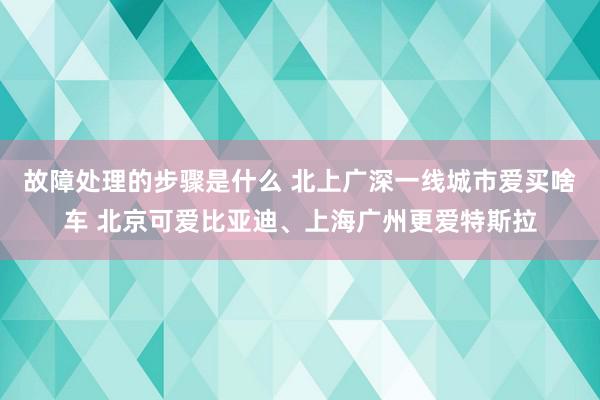 故障处理的步骤是什么 北上广深一线城市爱买啥车 北京可爱比亚迪、上海广州更爱特斯拉