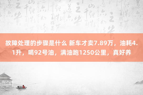 故障处理的步骤是什么 新车才卖7.89万，油耗4.1升，喝92号油，满油跑1250公里，真好养