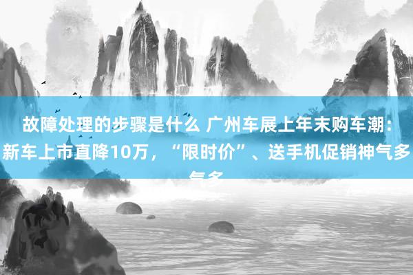 故障处理的步骤是什么 广州车展上年末购车潮：新车上市直降10万，“限时价”、送手机促销神气多