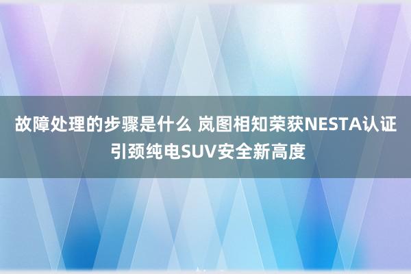 故障处理的步骤是什么 岚图相知荣获NESTA认证 引颈纯电SUV安全新高度