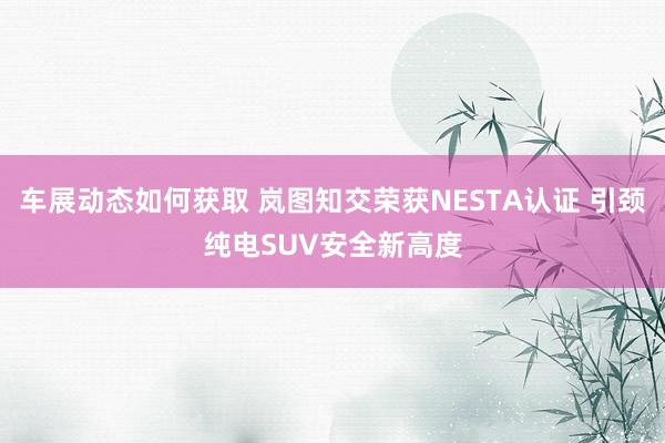 车展动态如何获取 岚图知交荣获NESTA认证 引颈纯电SUV安全新高度