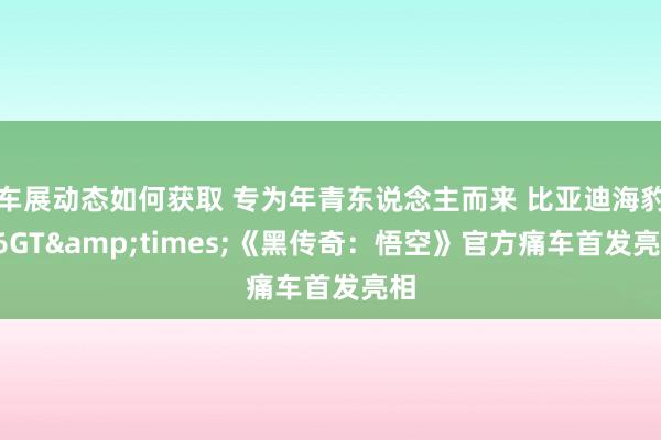 车展动态如何获取 专为年青东说念主而来 比亚迪海豹06GT&times;《黑传奇：悟空》官方痛车首发亮相