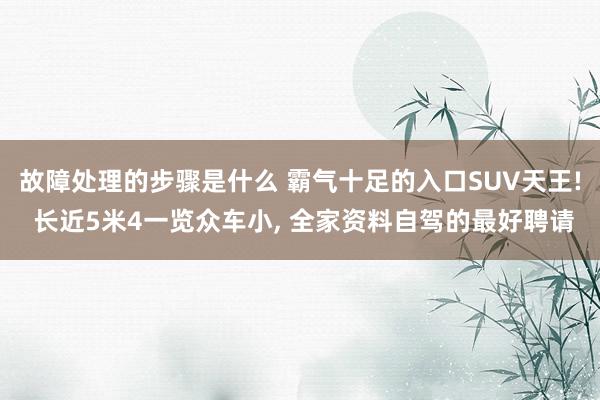 故障处理的步骤是什么 霸气十足的入口SUV天王! 长近5米4一览众车小, 全家资料自驾的最好聘请