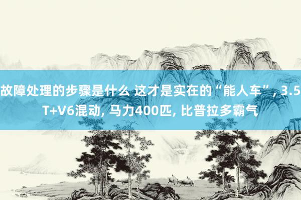 故障处理的步骤是什么 这才是实在的“能人车”, 3.5T+V6混动, 马力400匹, 比普拉多霸气