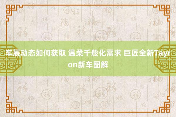 车展动态如何获取 温柔千般化需求 巨匠全新Tayron新车图解