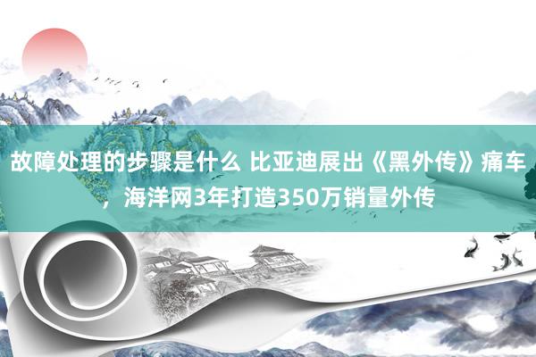 故障处理的步骤是什么 比亚迪展出《黑外传》痛车，海洋网3年打造350万销量外传